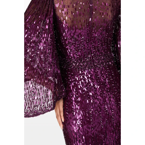 Jenny Packham Ines Dress in Purple Muscadine | Evening Gowns | Luxury Shoes 