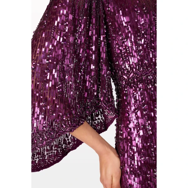 Jenny Packham Ines Dress in Purple Muscadine | Evening Gowns | Luxury Shoes 
