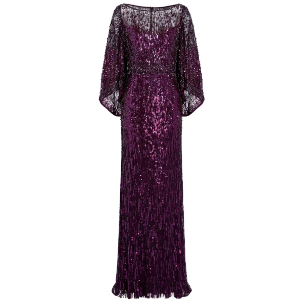 Jenny Packham Ines Dress in Purple Muscadine | Luxury Shoes 