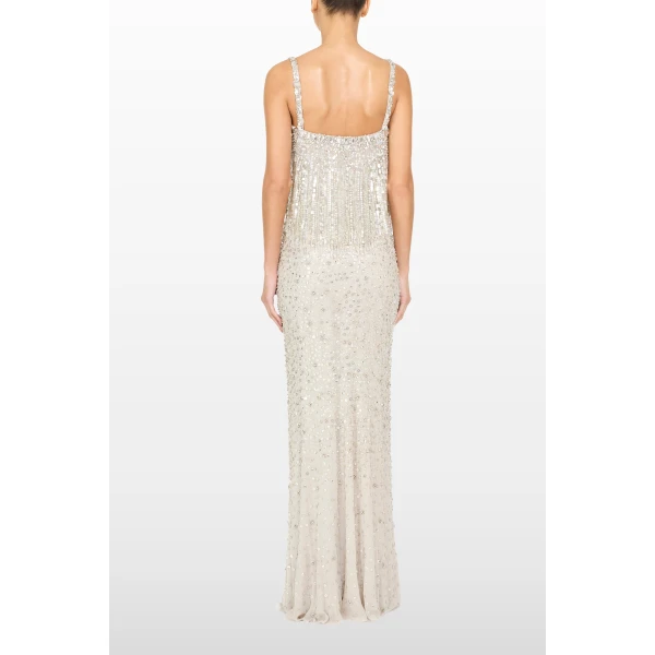 Jenny Packham Iris Dress in Snow | Evening Gowns | Luxury Shoes 