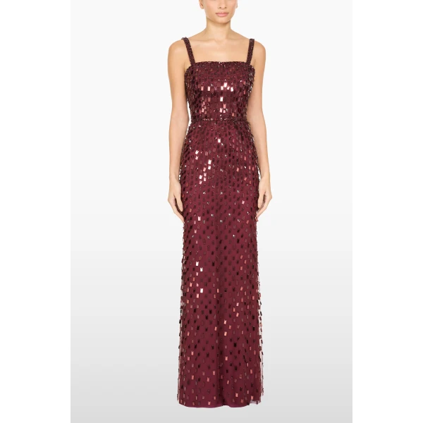 Jenny Packham Juliette Dress in Cardinal | Evening Gowns | Luxury Shoes 