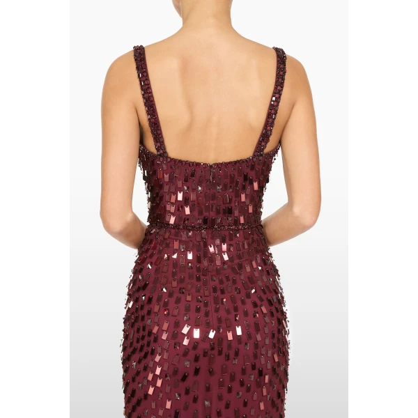 Jenny Packham Juliette Dress in Cardinal | Evening Gowns | Luxury Shoes 
