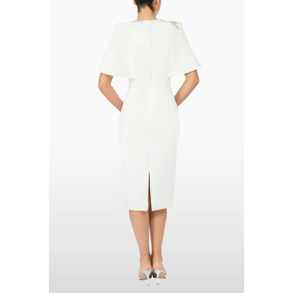Jenny Packham Juniper Dress in Vanilla | Midi Dresses | Luxury Shoes 