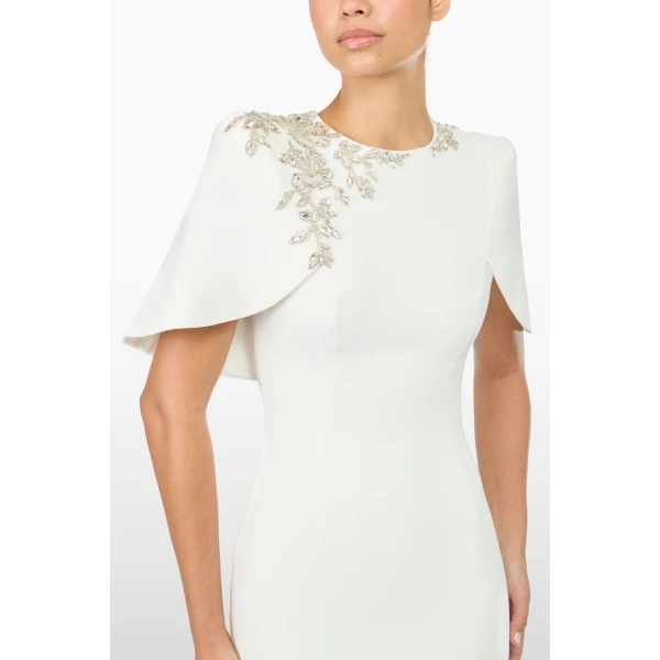 Jenny Packham Juniper Dress in Vanilla | Midi Dresses | Luxury Shoes 