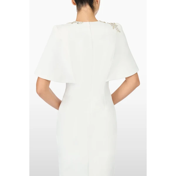 Jenny Packham Juniper Dress in Vanilla | Midi Dresses | Luxury Shoes 