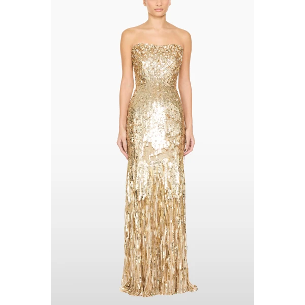 Jenny Packham Kimi Dress in Illusion | Evening Gowns | Luxury Shoes 