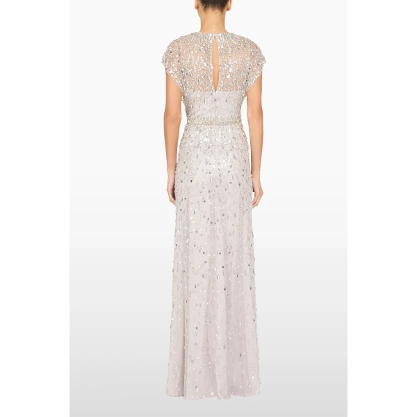 Jenny Packham Lauretta Dress in Ammonite | Evening Gowns | Luxury Shoes 