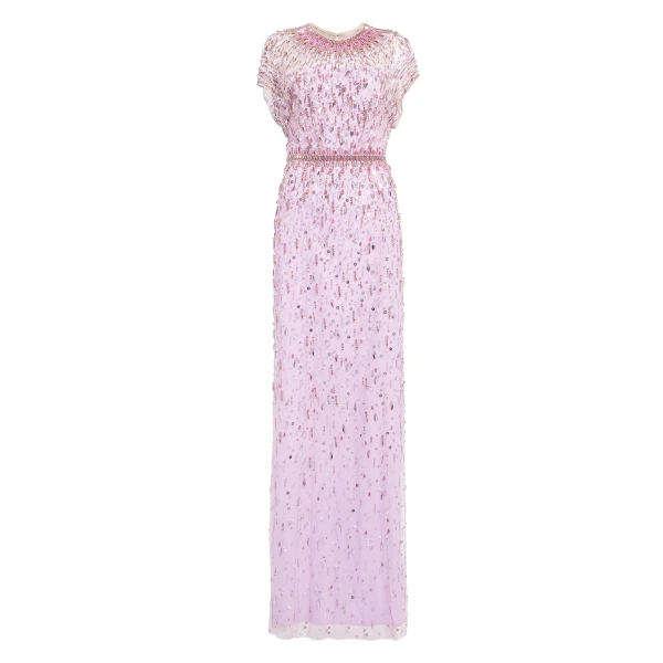 Jenny Packham Lauretta Dress in Lilac | Luxury Shoes 