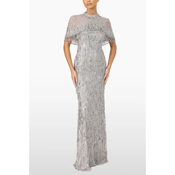 Jenny Packham Leia Dress in Ammonite | Evening Gowns | Luxury Shoes 