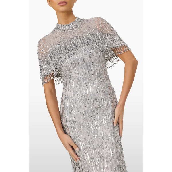 Jenny Packham Leia Dress in Ammonite | Evening Gowns | Luxury Shoes 