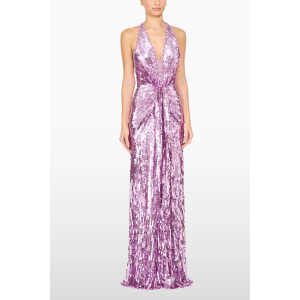 Jenny Packham Lisette Dress in Lilac | Evening Gowns | Luxury Shoes 