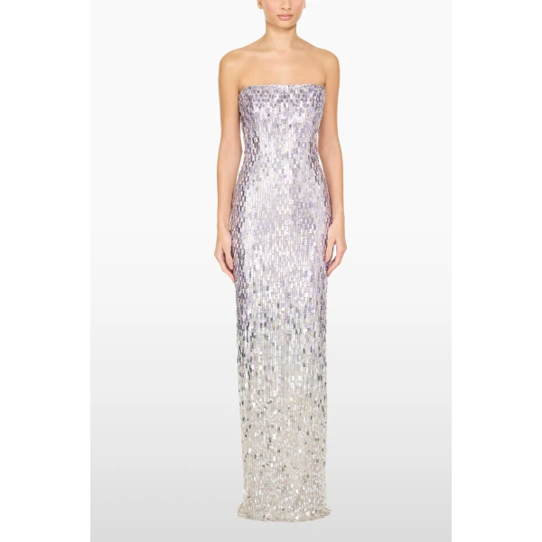 Jenny Packham Lucille Dress in Platinum | Evening Gowns | Luxury Shoes 