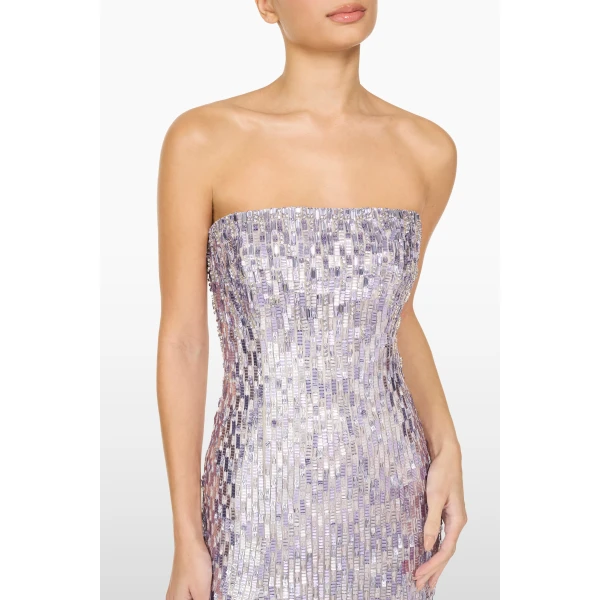 Jenny Packham Lucille Dress in Platinum | Evening Gowns | Luxury Shoes 