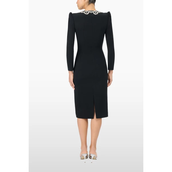 Jenny Packham Mantra Dress in Liquorice | Midi Dresses | Luxury Shoes 