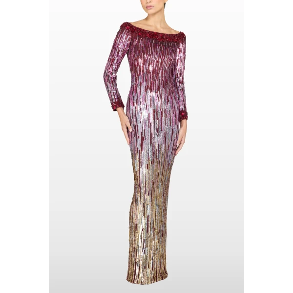 Jenny Packham Marnie Dress in Cardinal | Evening Gowns | Luxury Shoes 