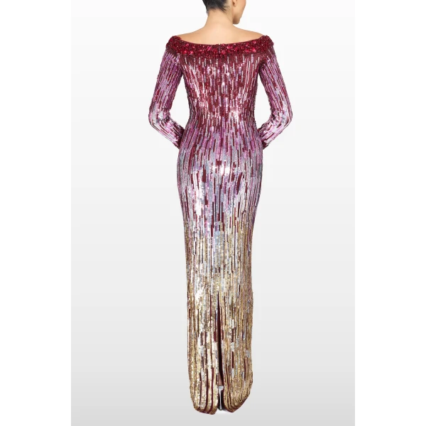 Jenny Packham Marnie Dress in Cardinal | Evening Gowns | Luxury Shoes 
