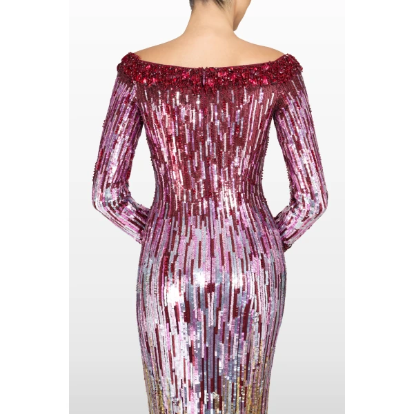 Jenny Packham Marnie Dress in Cardinal | Evening Gowns | Luxury Shoes 