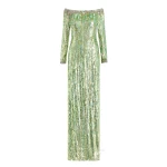 Jenny Packham Marnie Dress in Green Opal | Luxury Shoes 