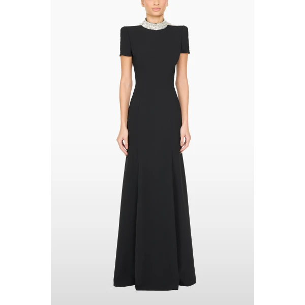 Jenny Packham Mesa Dress in Liquorice | Evening Gowns | Luxury Shoes 