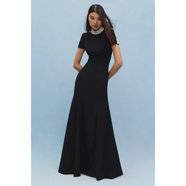 Jenny Packham Mesa Dress in Liquorice | Evening Gowns | Luxury Shoes 