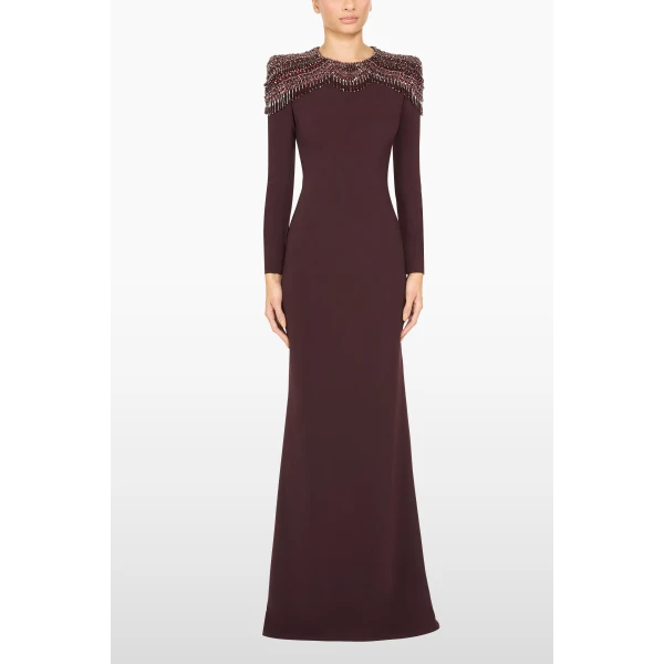 Jenny Packham Muse Dress in Mahogany | Evening Gowns | Luxury Shoes 
