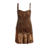 Jenny Packham Nima Short Dress in Bronze | Luxury Shoes 
