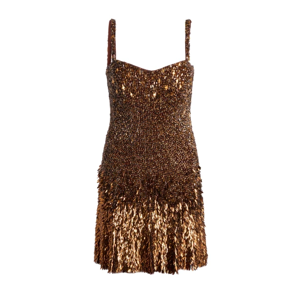 Nima Short Dress in Bronze