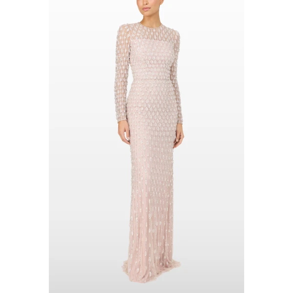 Jenny Packham Nova Dress in Ballet Pink | Evening Gowns | Luxury Shoes 