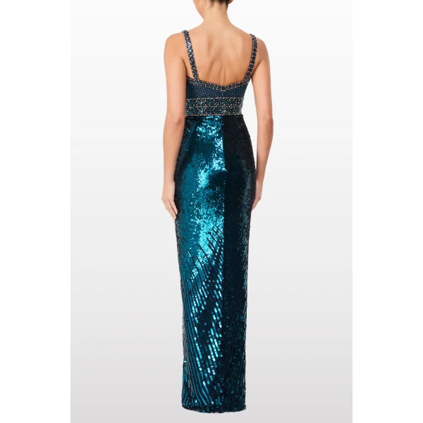 Jenny Packham Only You Dress in Blackthorne Blue | Evening Gowns | Luxury Shoes 