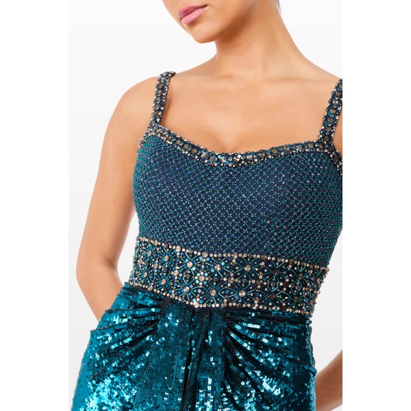Jenny Packham Only You Dress in Blackthorne Blue | Evening Gowns | Luxury Shoes 