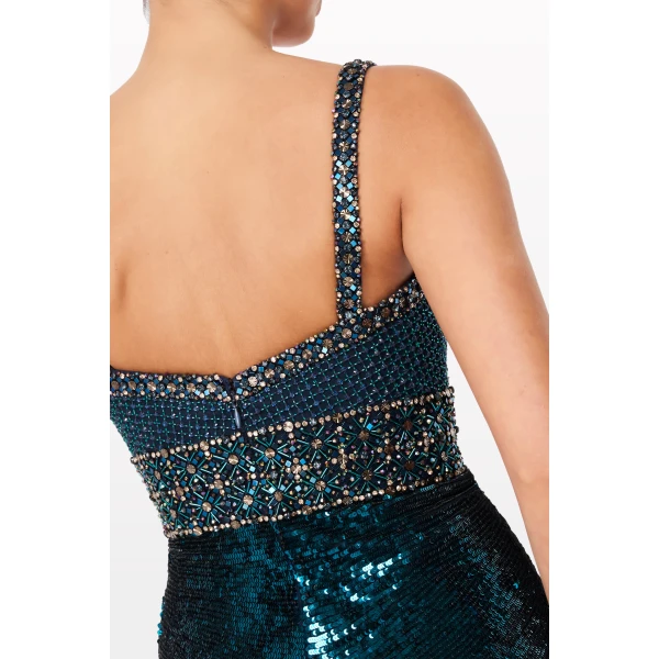 Jenny Packham Only You Dress in Blackthorne Blue | Evening Gowns | Luxury Shoes 