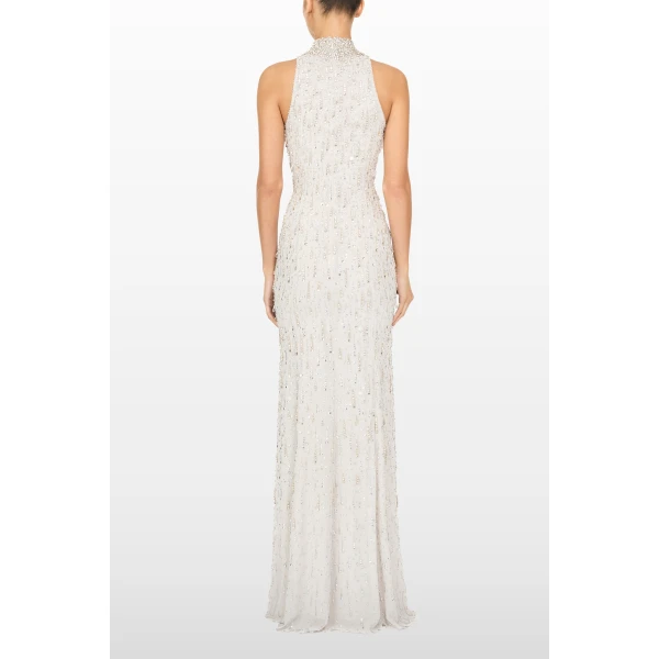 Jenny Packham Santa Fe Dress in Snow | Evening Gowns | Luxury Shoes 