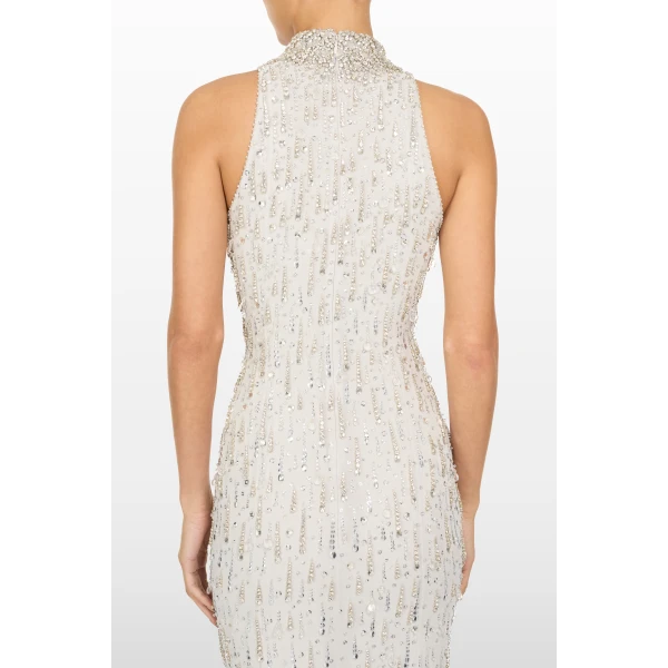 Jenny Packham Santa Fe Dress in Snow | Evening Gowns | Luxury Shoes 