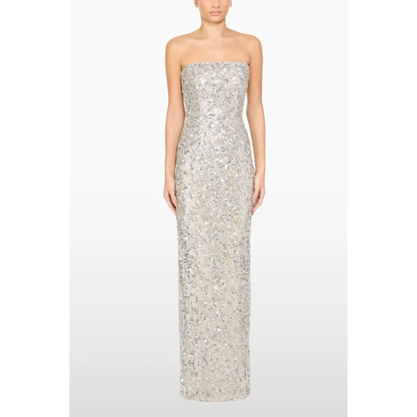 Jenny Packham Sirocco Dress in Moonstone | Evening Gowns | Luxury Shoes 