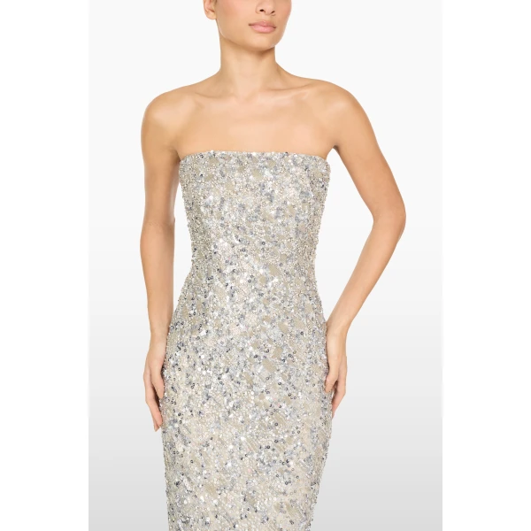 Jenny Packham Sirocco Dress in Moonstone | Evening Gowns | Luxury Shoes 