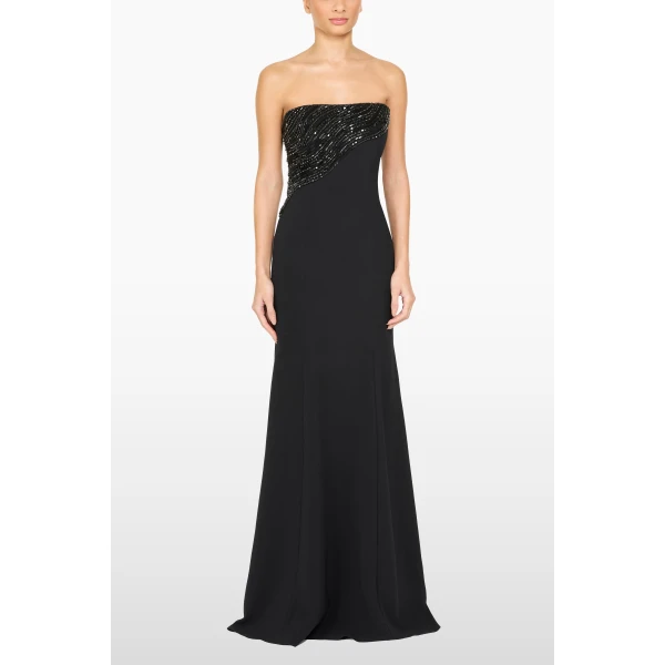 Jenny Packham Soyala Dress in Liquorice | Evening Gowns | Luxury Shoes 