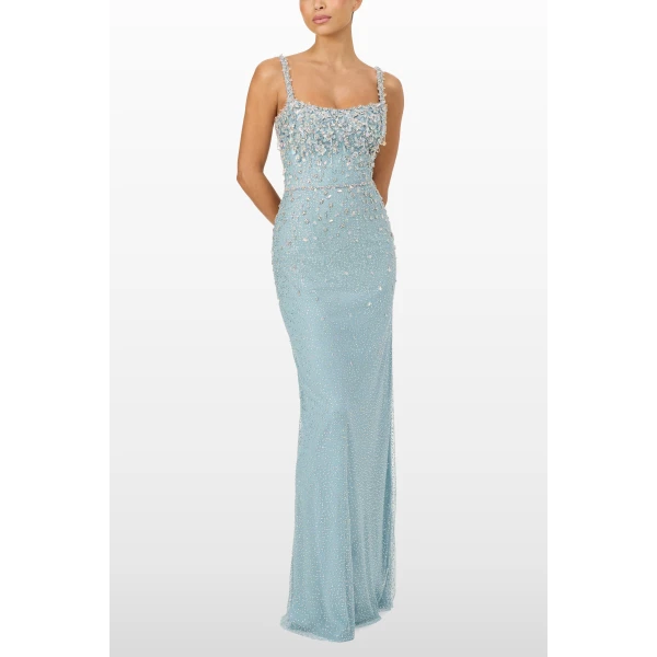 Jenny Packham Sunstead Dress in Haze | Evening Gowns | Luxury Shoes 