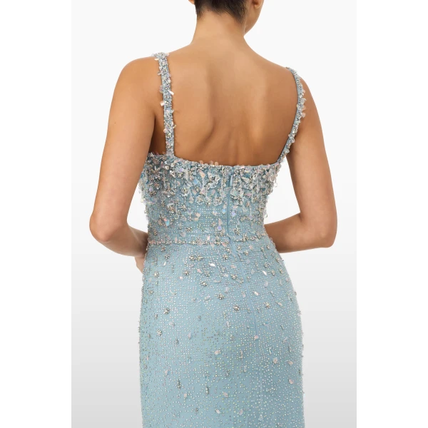 Jenny Packham Sunstead Dress in Haze | Evening Gowns | Luxury Shoes 