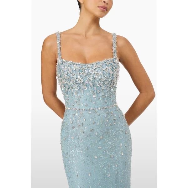 Jenny Packham Sunstead Dress in Haze | Evening Gowns | Luxury Shoes 