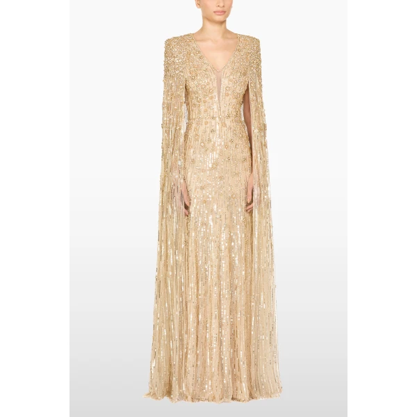 Jenny Packham Sweet Silva Dress in Illusion | Evening Gowns | Luxury Shoes 