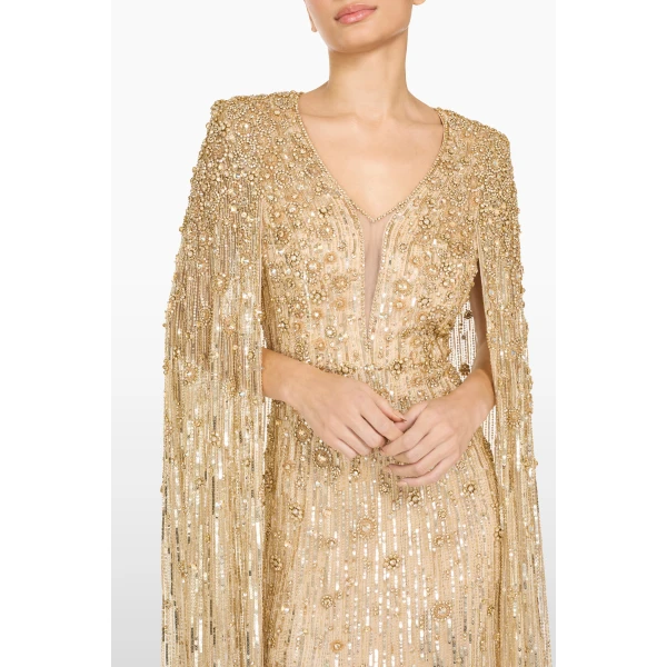 Jenny Packham Sweet Silva Dress in Illusion | Evening Gowns | Luxury Shoes 