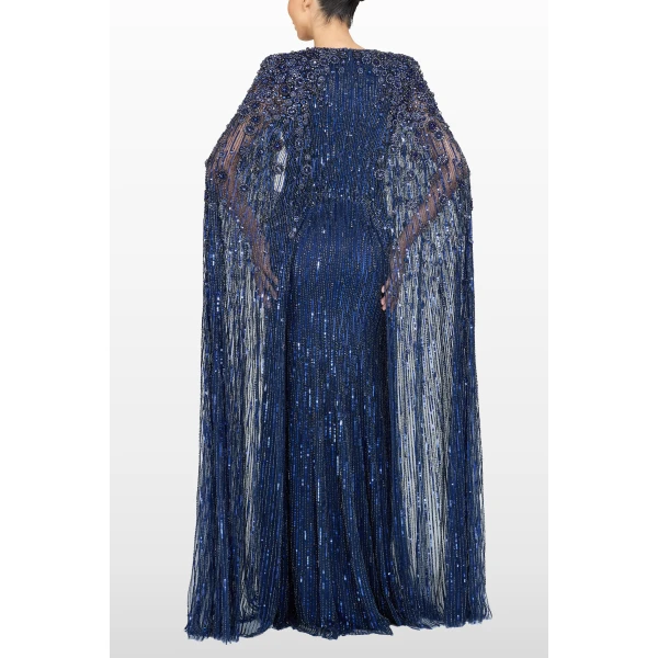 Jenny Packham Sweet Silva Dress in Midnight Kiss | Evening Gowns | Luxury Shoes 