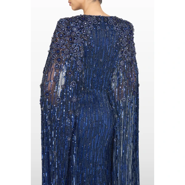 Jenny Packham Sweet Silva Dress in Midnight Kiss | Evening Gowns | Luxury Shoes 
