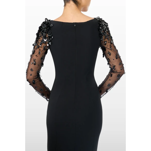 Jenny Packham Swift Dress in Liquorice | Midi Dresses | Luxury Shoes 