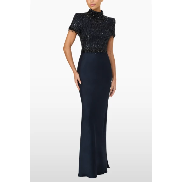 Jenny Packham Trinity Dress in Ink | Evening Gowns | Luxury Shoes 