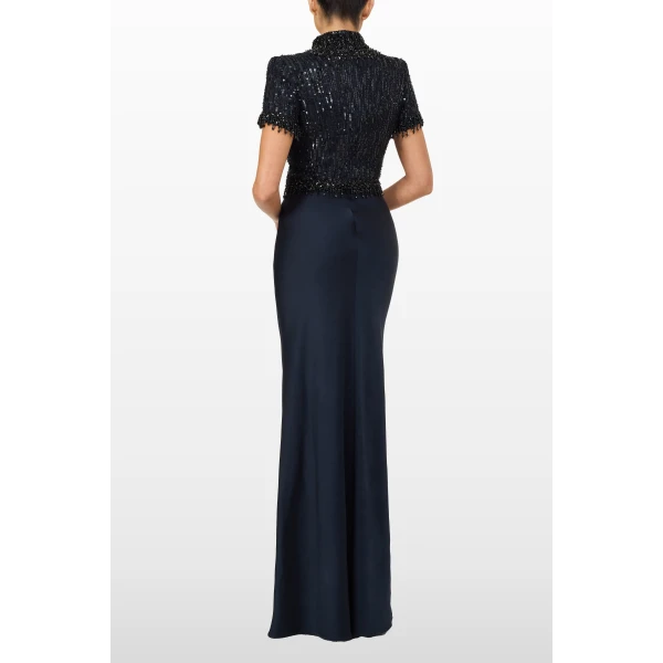 Jenny Packham Trinity Dress in Ink | Evening Gowns | Luxury Shoes 