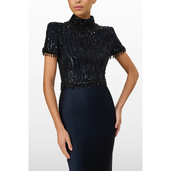 Jenny Packham Trinity Dress in Ink | Evening Gowns | Luxury Shoes 