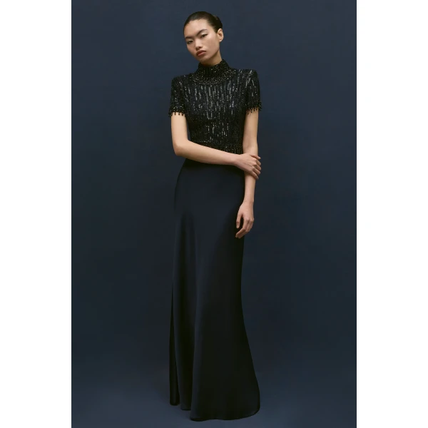 Jenny Packham Trinity Dress in Ink | Evening Gowns | Luxury Shoes 