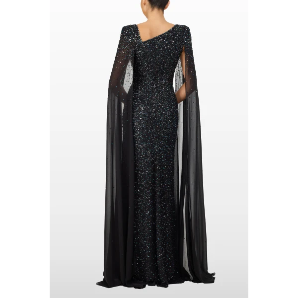 Jenny Packham Twilight Dress in Liquorice | Evening Gowns | Luxury Shoes 