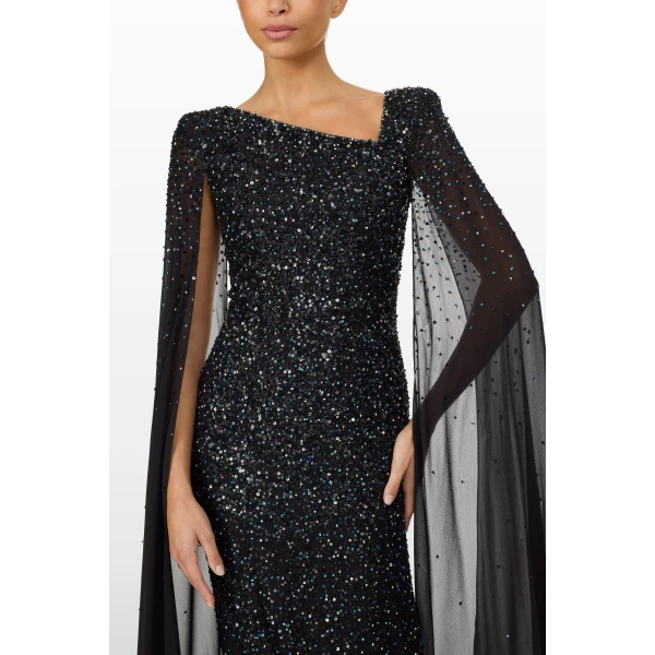 Jenny Packham Twilight Dress in Liquorice | Evening Gowns | Luxury Shoes 